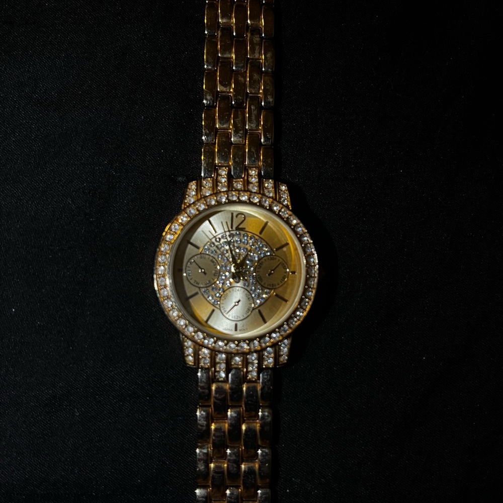 Gold Rhinestone Watch - Picture 2 of 2